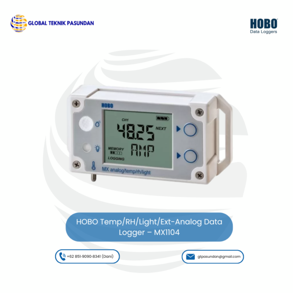 HOBO Temp/RH/Light/Ext-Analog Data Logger - MX1104