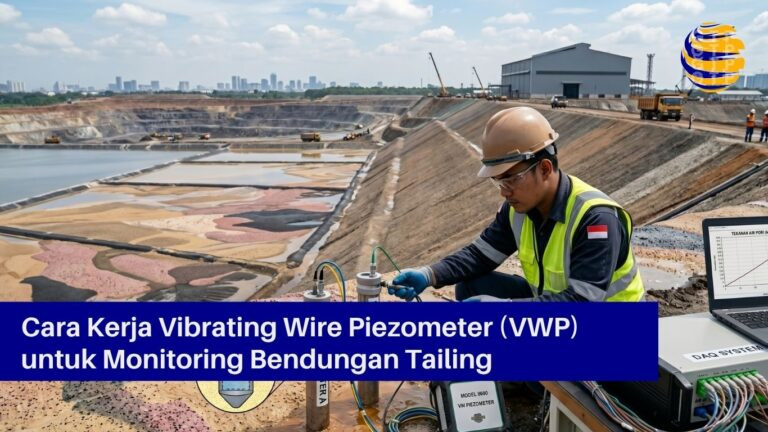 Cara Kerja Vibrating Wire Piezometer (VWP) untuk Monitoring Bendungan Tailing