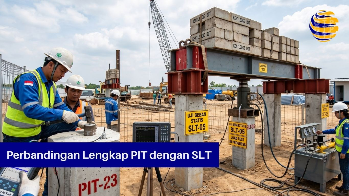 Perbandingan Lengkap PIT (Pile Integrity Test) dengan SLT (Static Load Test)