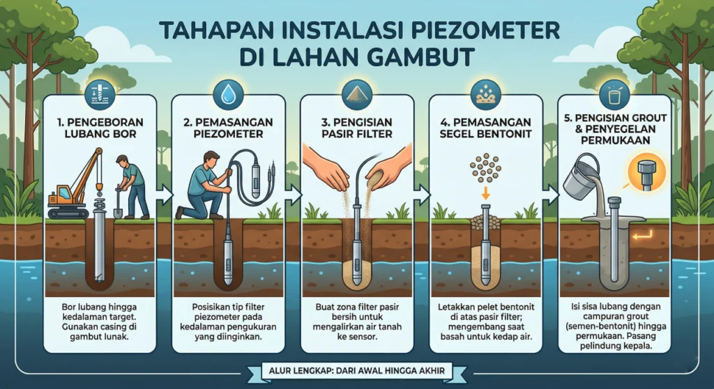 tutorial pemasangan piezometer