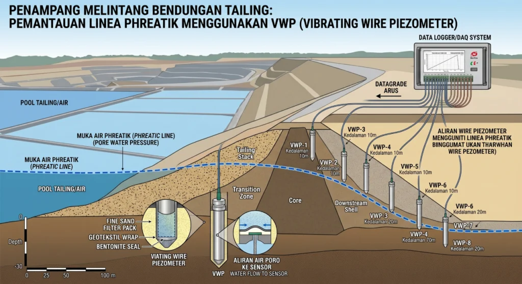 vibration wire piezometer diagram