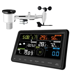 Ecowitt WS2910 Professional Digital Wi-Fi Weather Station With 6.8″ Color Display and Solar Powered 7-in-1 Outdoor Fit