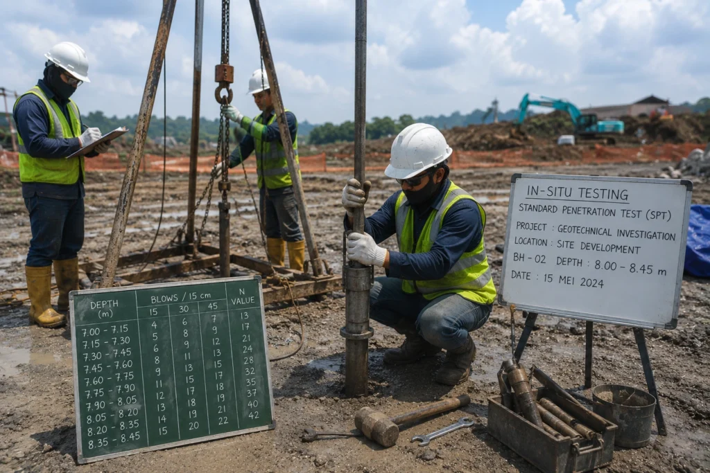 Eksekusi Penyelidikan Lapangan (In-Situ Testing)