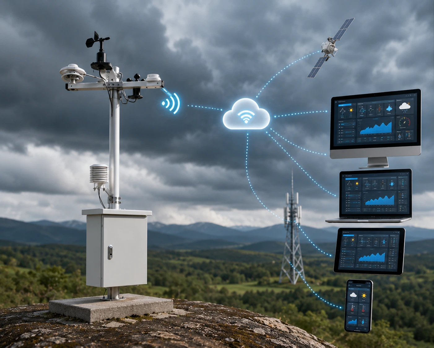 Transmisi Wi-Fi dan 4G Ecowitt