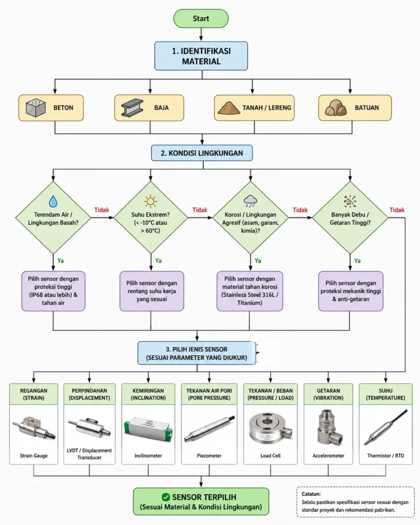 flowchart memilih sensor proximity