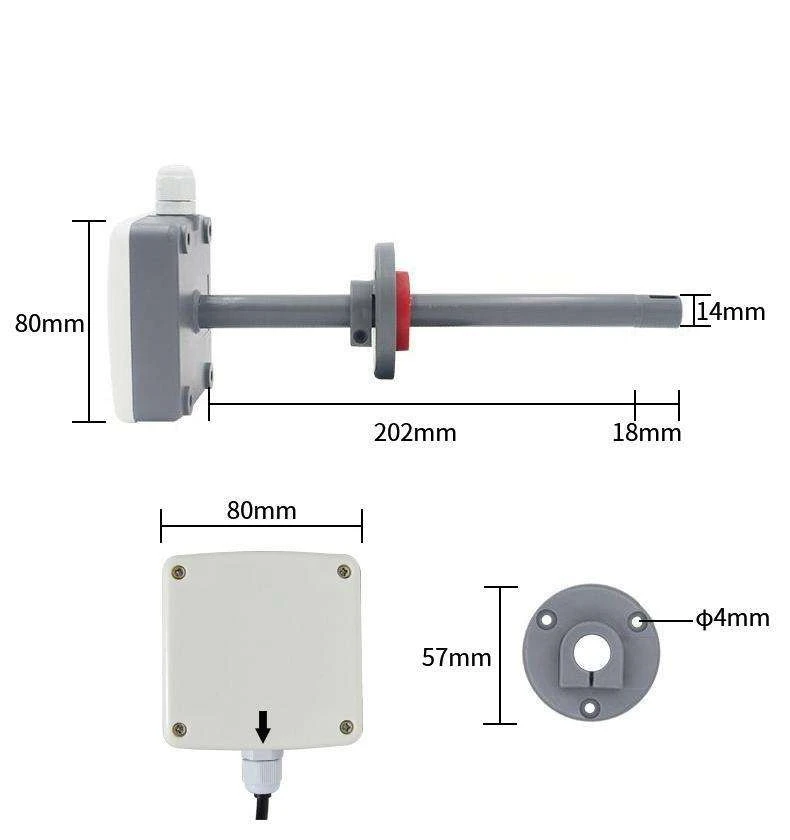 CDF-12A HVAC Pipe Wind Speed Sensor - Gambar 2