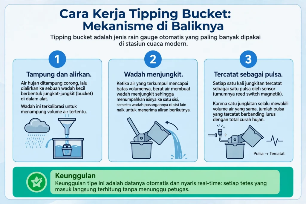 Cara Kerja Rain Gauge Tipping Bucket
