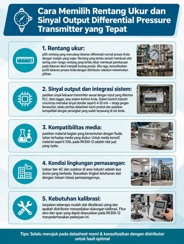 Cara Memilih Rentang Ukur dan Sinyal Output yang Tepat