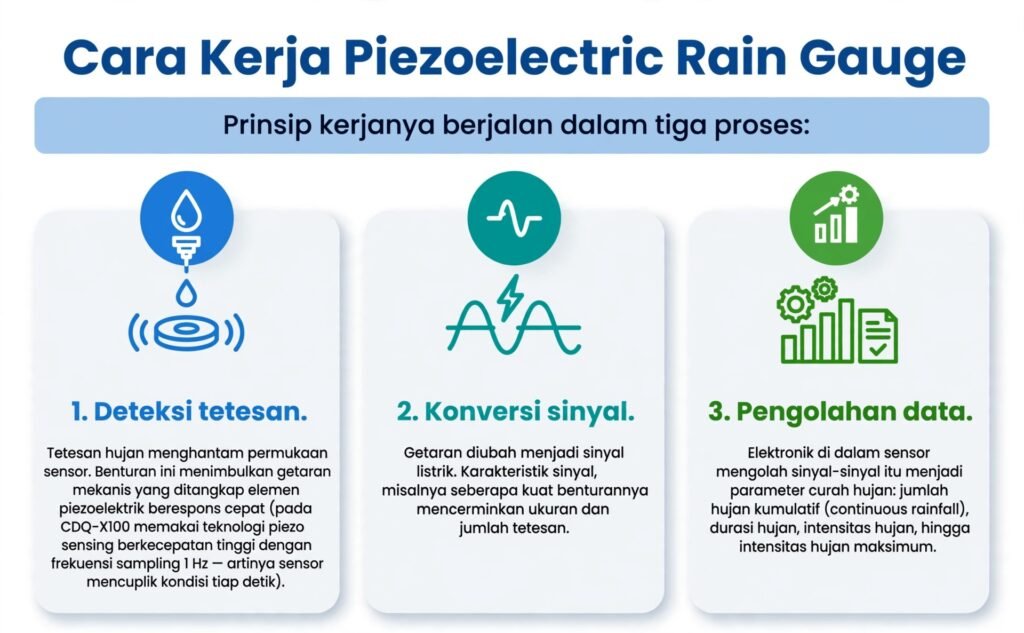 cara kerja piezoeletric rain gauge
